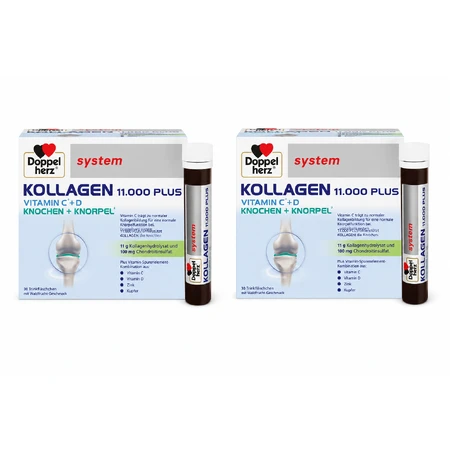 Doppelherz COLAGEN 11,000 PLUS. 2 x 30 bottles