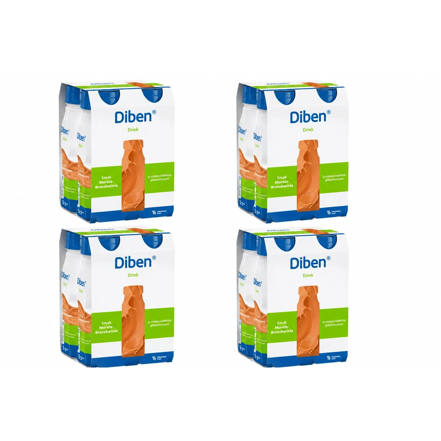 Diben Drink met abrikozen- en perziksmaak, 16 x 200 ml, Fresenius Kabi