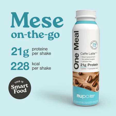 One Meal-shake met caffe latte-smaak, 330 ml, Nupo