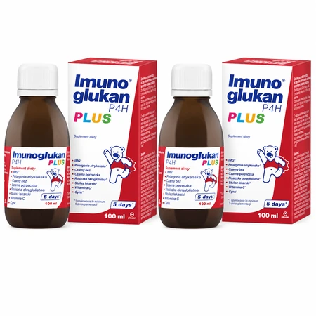 Imunoglukan P4H Plus 2x100 ml syrup for children over 3 years of age and adults, Pleuran
