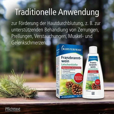 Alcool à friction au pin de montagne Klosterfrau, 200 ml d'alcool à friction