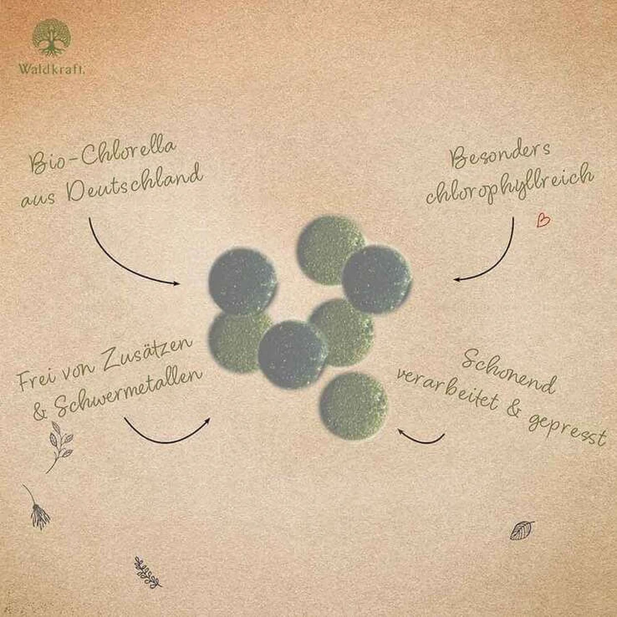Chlorella Presslinge Bio Algen Erdling, 220 St Presslinge