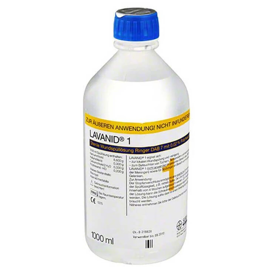 Lavanid 1 Soluzione per l'irrigazione delle ferite, 125 ml di soluzione per l'irrigazione