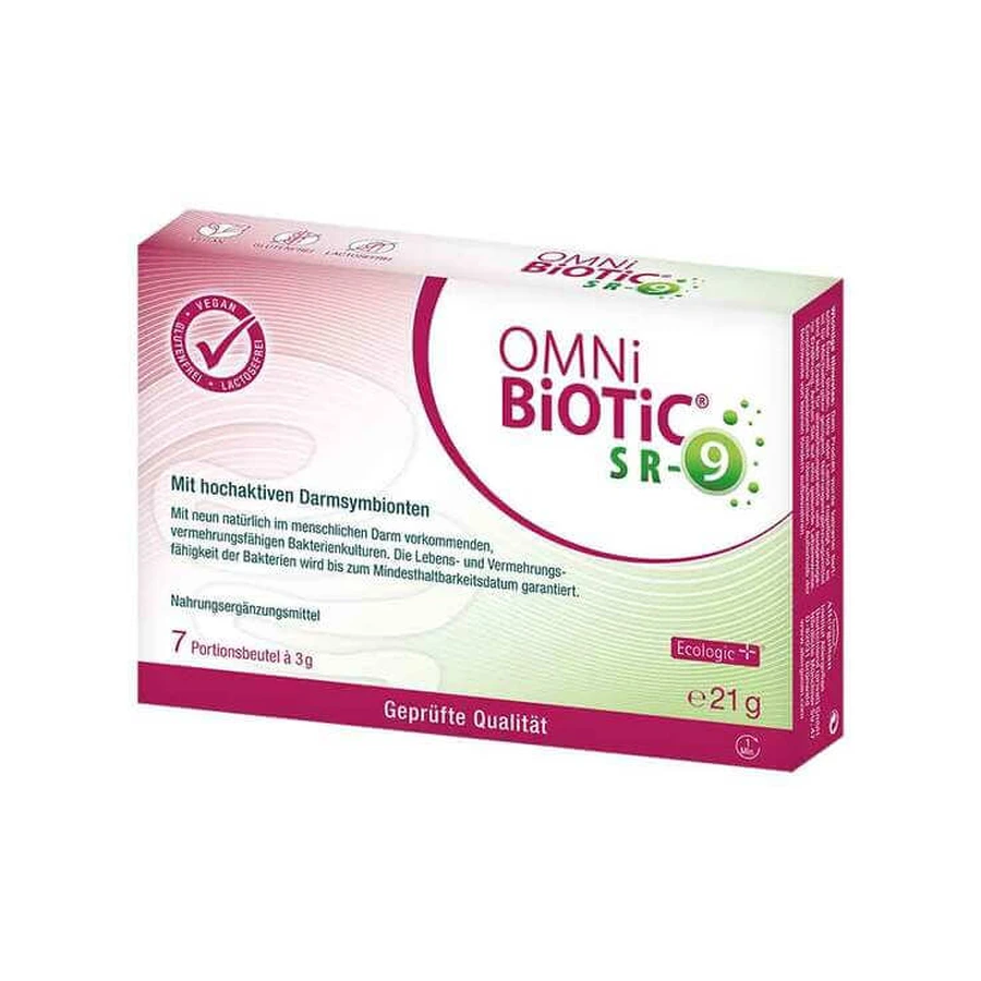 Bolsa de Omni Biotic SR-9, 28 x 3 g de polvo