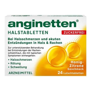 Pastillas para la garganta sin azúcar anginetten®, 24 pastillas