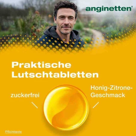 Pastillas para la garganta sin azúcar anginetten®, 24 pastillas