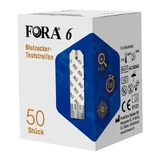 Fora 6 bloedglucoseteststrips, verpakking van 50 stuks