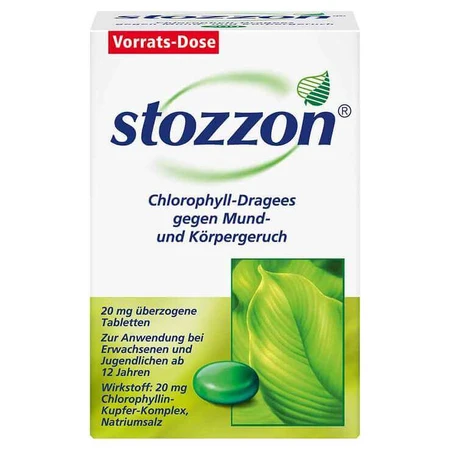 Stozzon Chlorophyll überzogene Tabletten, 200 St Überzogene Tabletten