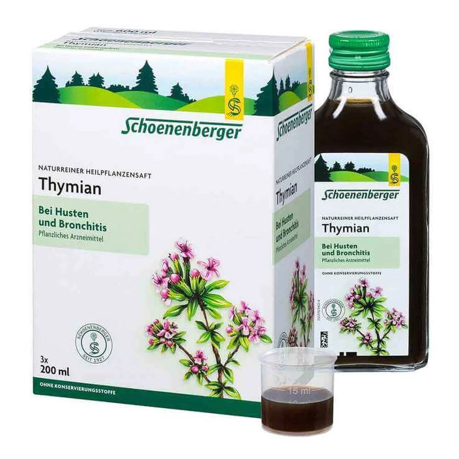 Schoenenberger HPS Tijmsap, 200 ml sap