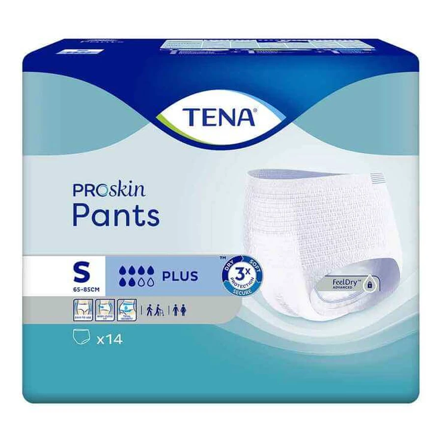 Braguitas TENA Pants Plus S para la incontinencia, 14 unidades, según sea necesario
