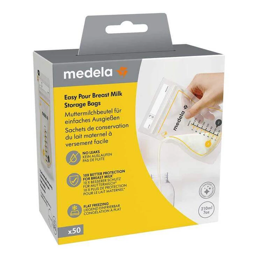 Medela Easypour-moedermelkzakjes, 210 ml, verpakking van 50 stuks