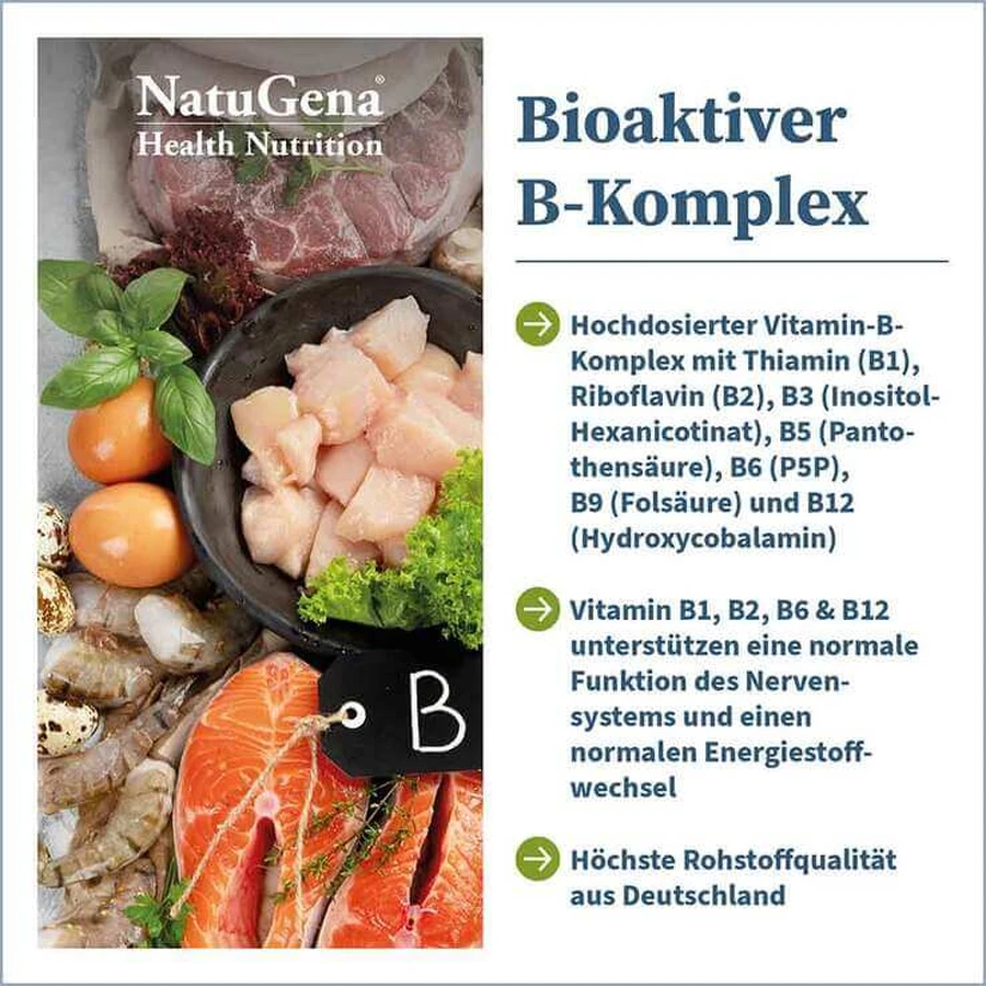 Cápsulas de complejo B bioactivo + NADH, 90 cápsulas