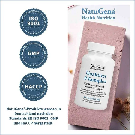 Cápsulas de complejo B bioactivo + NADH, 90 cápsulas