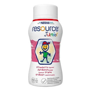 Resource Junior vloeibare voeding met aardbeiensmaak, 4 x 200 ml