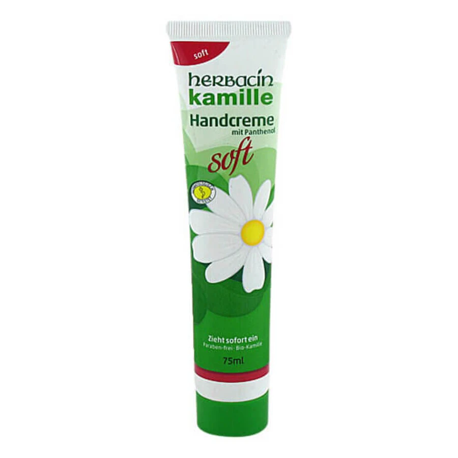 Herbacin Chamomile Hand Cream Soft Tube, 75 ml Cream