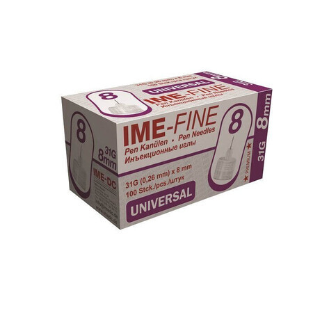 IME-FINE Ace insulina 31G/8mm x 100 buc., IME-DC Diabet Srl.