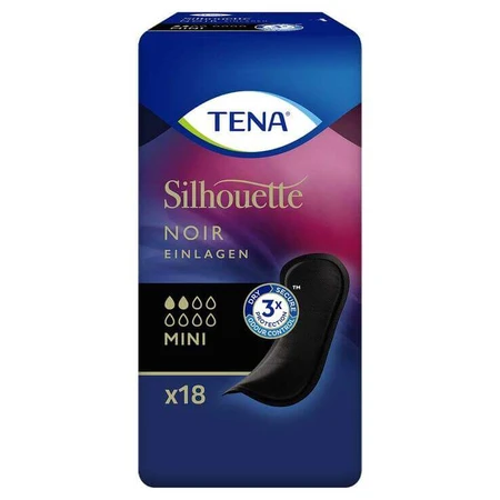 TENA® Silhouette NOIR Mini – tampoane pentru incontinență, 18 buc. n.v.