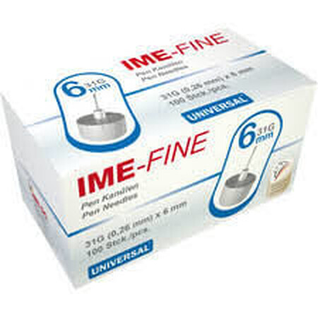 IME-FINE Insulina Ace 31G/6mm x 100 uds, IME-DC Diabet Srl