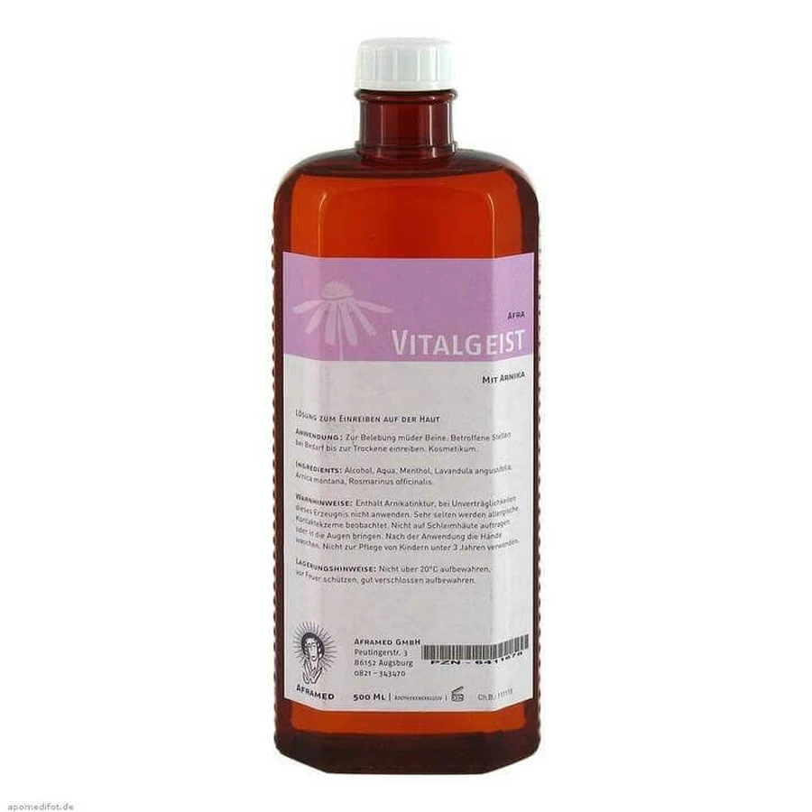 Afra Vitalgeist Rub, 500 ml, preparat do wcierania: ceny i cechy