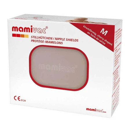 Mamivac kersvormige tepelbeschermers, maat M, 20 mm, 2 stuks, in de staat waarin ze zich bevinden