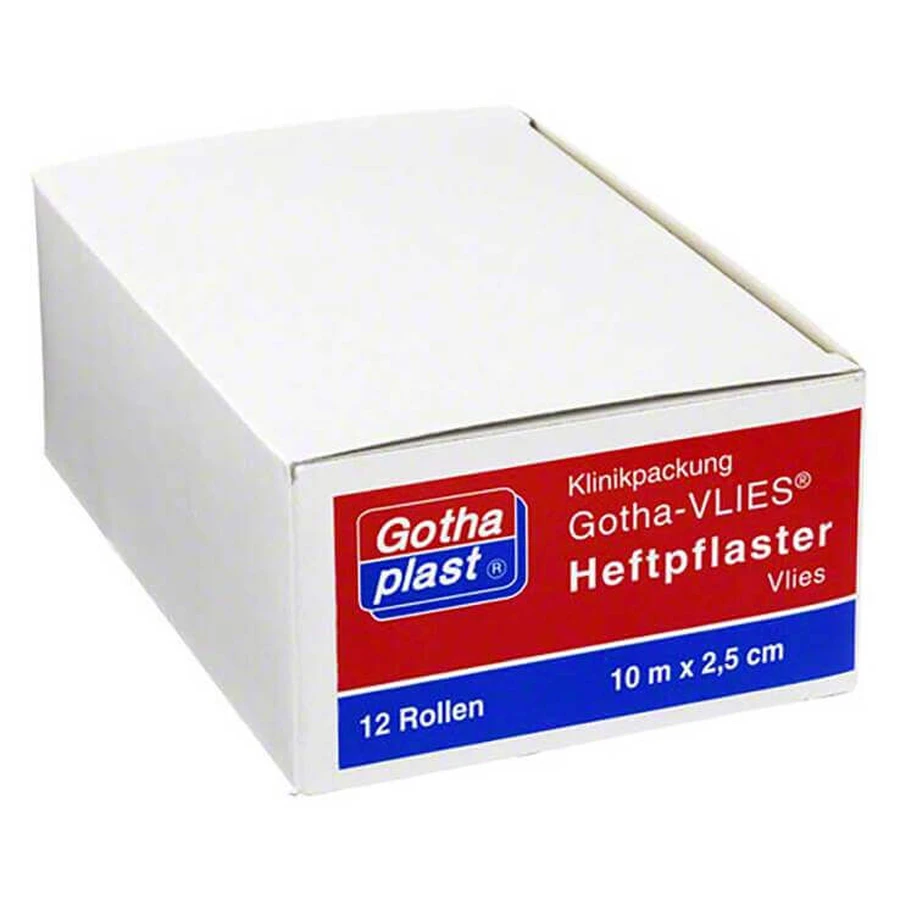 Cerotti adesivi in tessuto non tessuto Gothaplast, 2,5 cm x 10 m, 12 cerotti