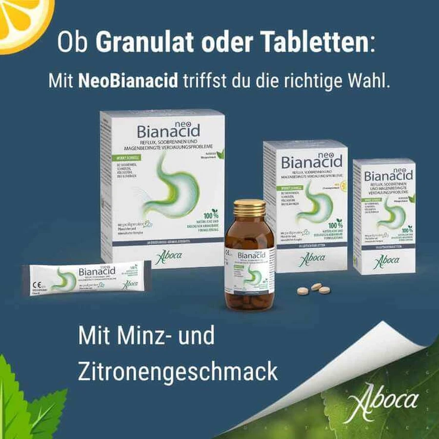 Pastillas Neo Bianacid con sabor a limón, 14 pastillas