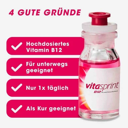 vitasprint B12 Drink Vials with Vitamin B12, 100 Drink Ampoules
