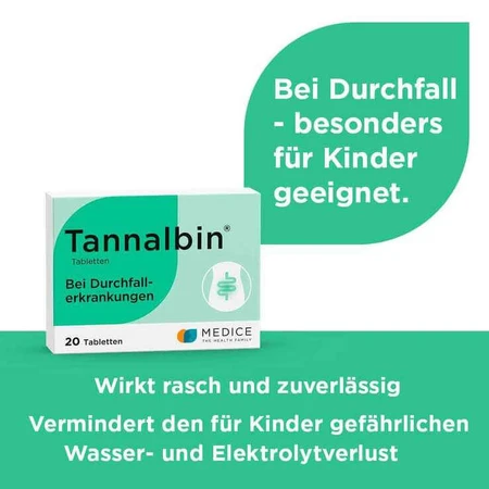 Tannalbin® Comprimidos para la diarrea, 50 comprimidos