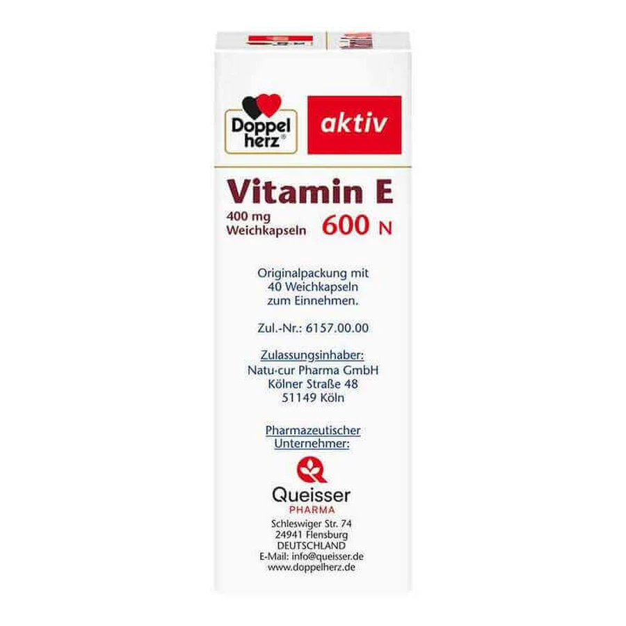 Doppelherz® aktiv Vitamin E 600 N Softgels, 40 capsules