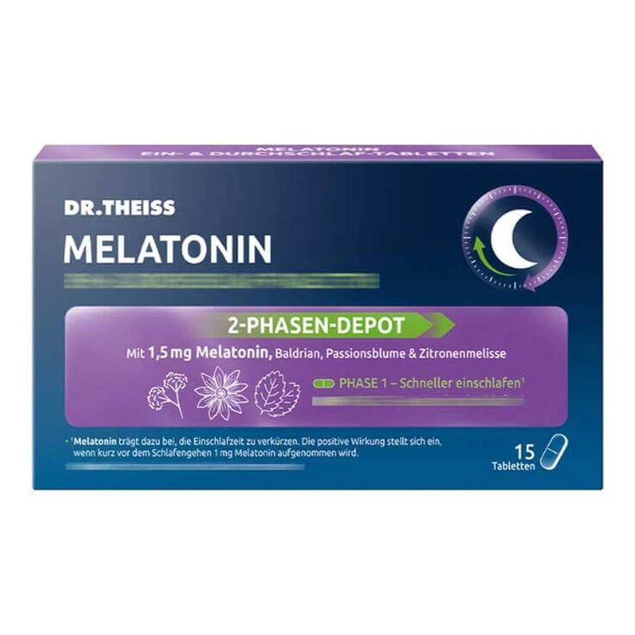 Dr. Theiss Melatonin Ein- & Durchschlaf-Tabletten, 2x60 St Tabletten