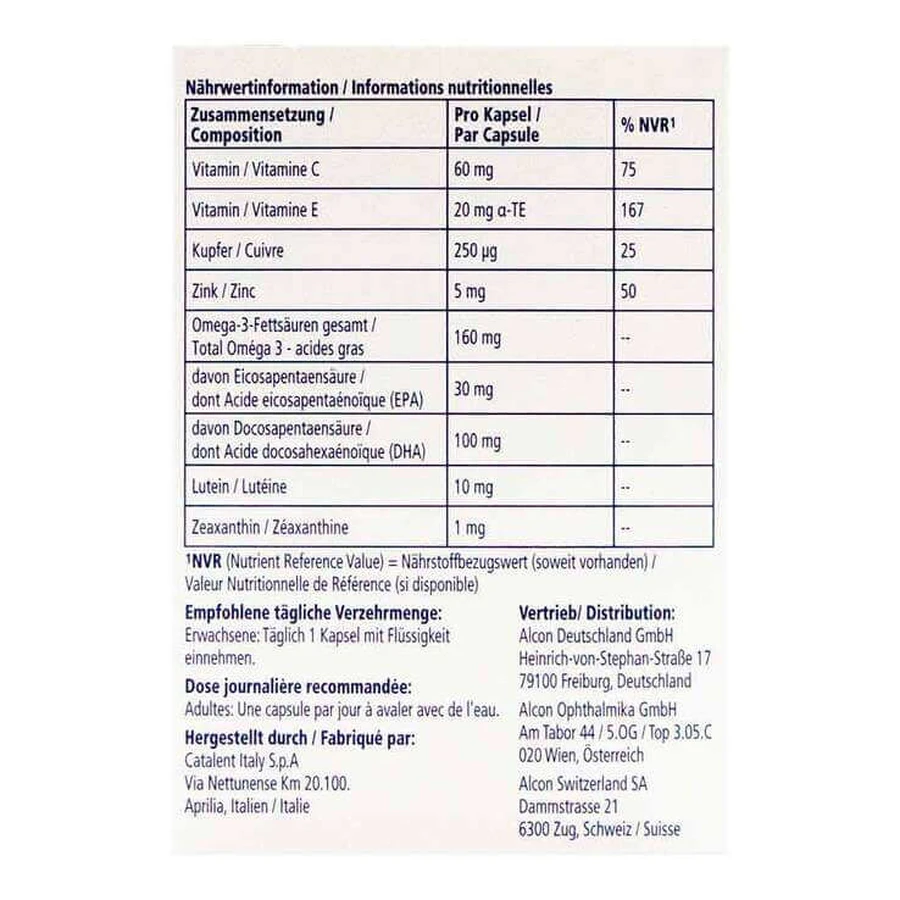 Vitalux Plus: cápsulas de luteína y omega-3, 84 cápsulas