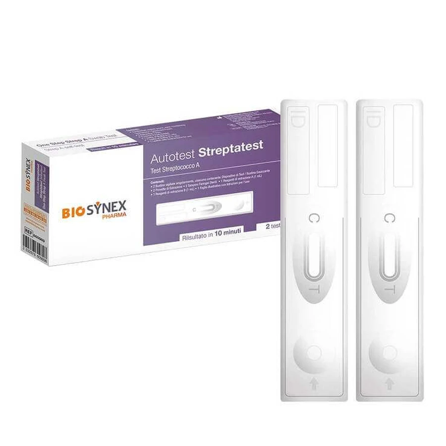 Strep Test: Rapid Test for Group A Streptococcus in the Throat, 2-Test Pack