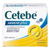 Cetebe Abwehr plus Vitamin C + Vitamin D3 + Zink Kapseln, 2x120 St Kapseln