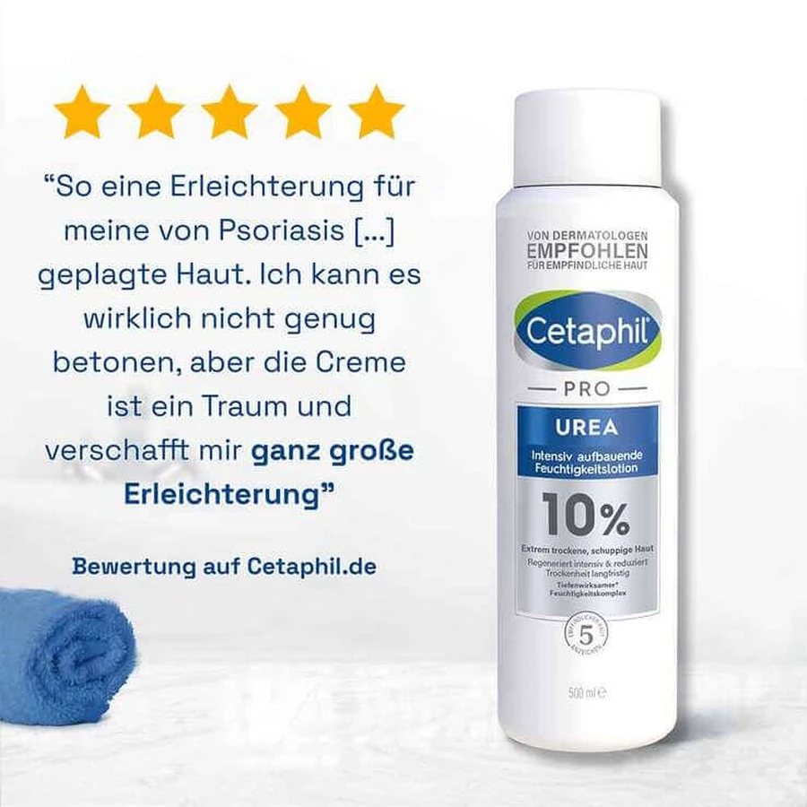 Lotion hydratante réparatrice intensive Cetaphil Pro à l'urée 10 %, 2 flacons de 500 ml