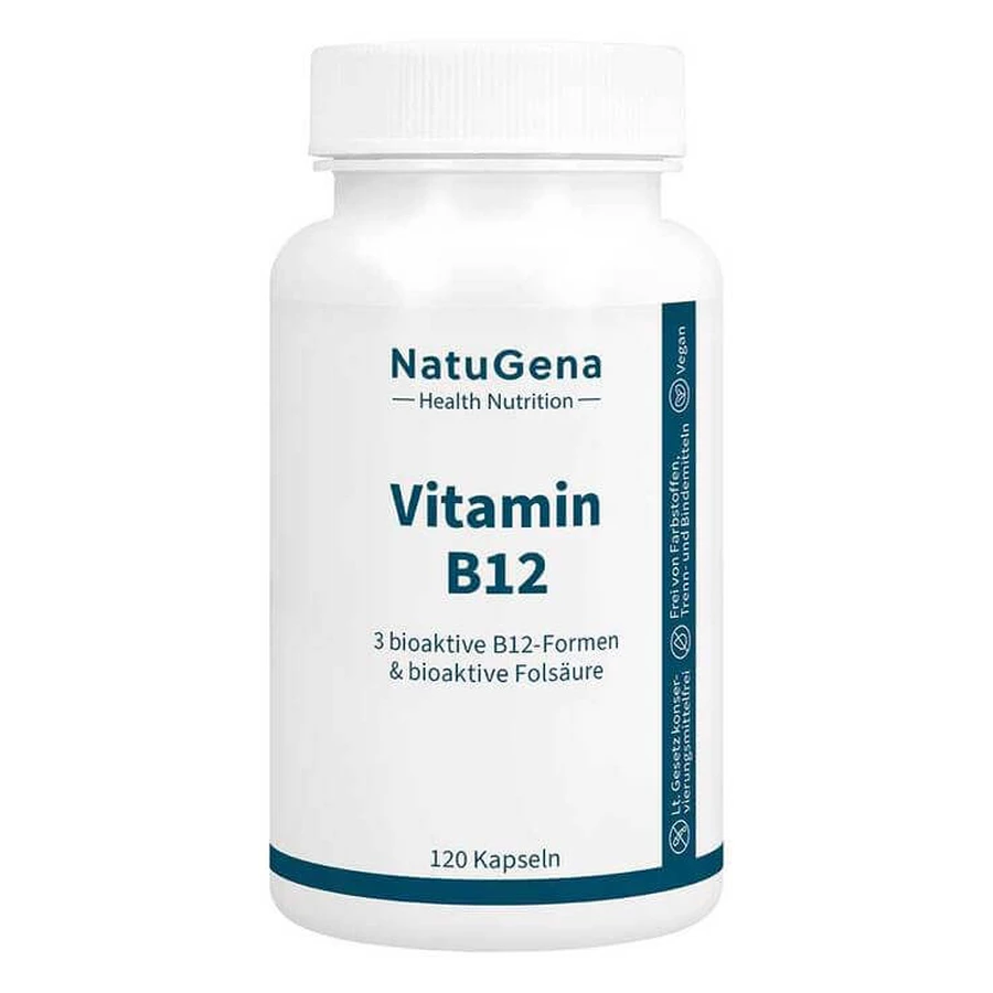 Bioactive Vitamin B12 + Folic Acid Vegan Capsules, 120 Capsules