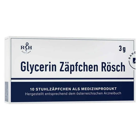 Supposte alla glicerina Rösch da 3 g per la stitichezza, 100 supposte