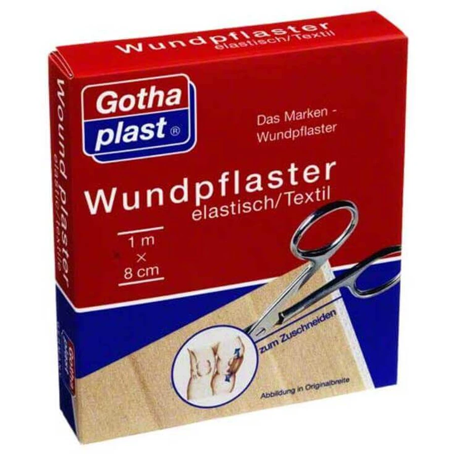 Benda elastica Gothaplast, 8 cm x 1 m, pretagliata, 1 benda