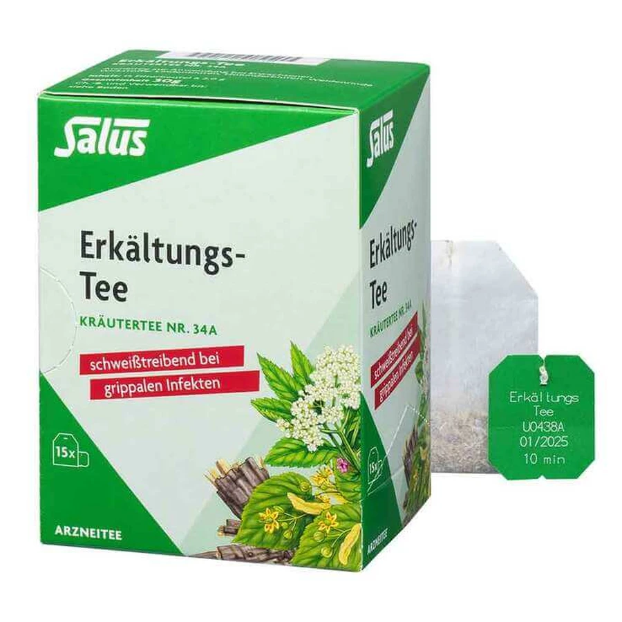 Cold Relief Herbal Tea No. 34a Salus Tea Bags, 15 tea bags
