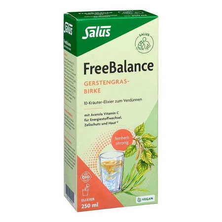 Freebalance Elixir organic din iarbă de orz și mesteacăn, 250 ml elixir