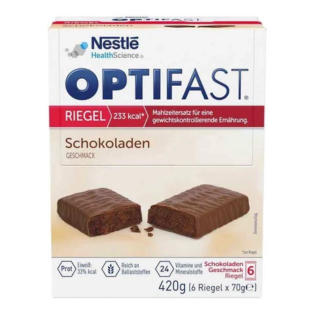 Optifast-chocoladerepen, 6 x 70 g, zonder houdbaarheidsdatum