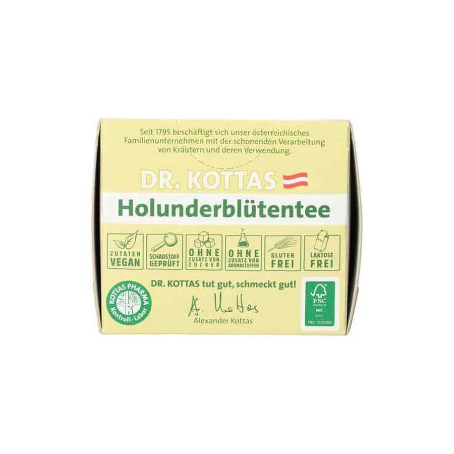 Sachets de thé à la fleur de sureau Dr. Kottas, 20 sachets