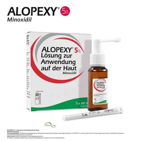 Alopexy 5% Solution, 3 x 60 ml Solution