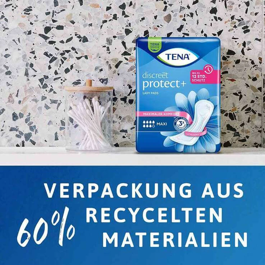 TENA® Discreet Maxi-inlegkruisjes voor incontinentie, 12 x 12 stuks