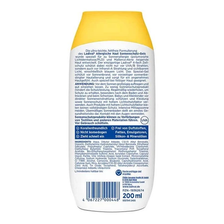 Ladival Gel de protecție solară pentru pielea sensibilă SPF 30, 2x200 ml gel
