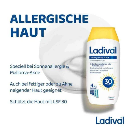 Ladival Gel de protecție solară pentru pielea sensibilă SPF 30, 2x200 ml gel