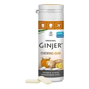 Ginger Ginjer kauwgom met honing, 30 g kauwgom
