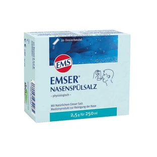 Sel pour rinçage nasal physiologique Emser, paquet de 50 sachets, en poudre