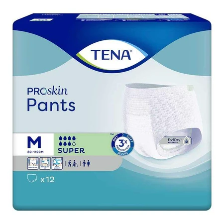 TENA Pants Super M – chiloți de unică folosință pentru incontinență, 12 buc. n.v.