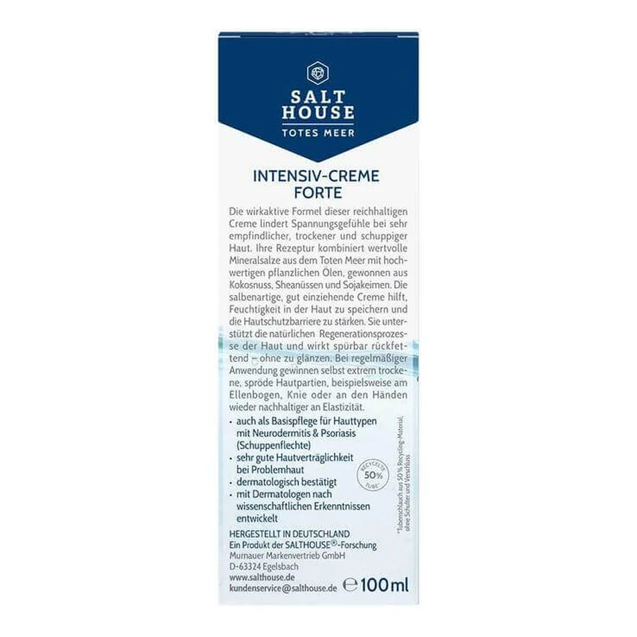 Crema intensiva Forte del Mar Muerto de Salthouse, 100 ml de crema