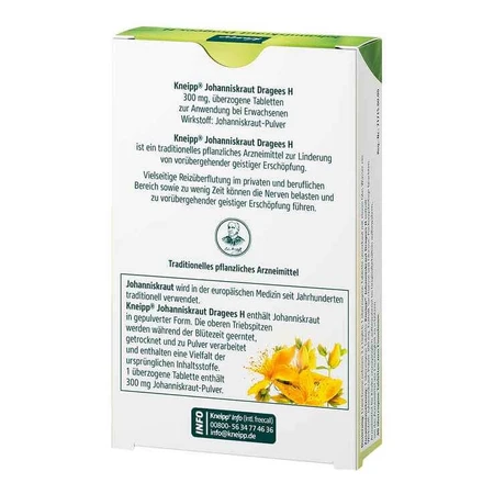 Kneipp Johanniskraut Dragees H, 40 St Überzogene Tabletten
